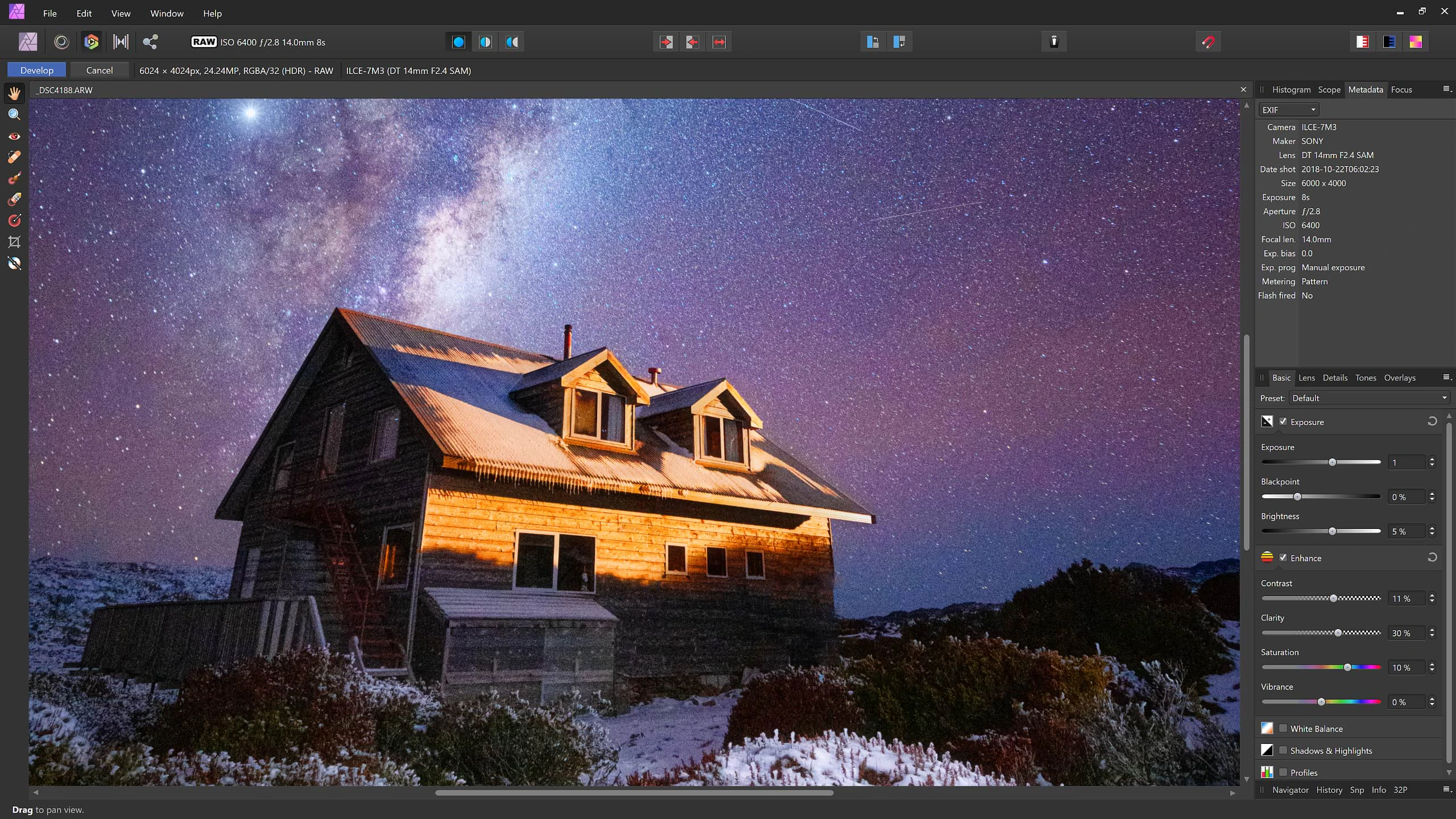 screenshot of Affinity Photo